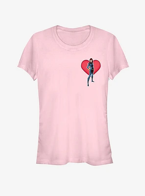 Black Widow Heart Girls T-Shirt