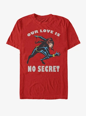 Marvel Black Widow No Secret Love Valentine T-Shirt
