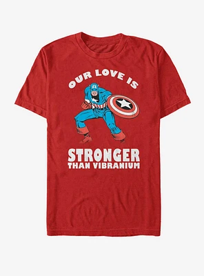 Marvel Captain America Strong Love Valentine T-Shirt