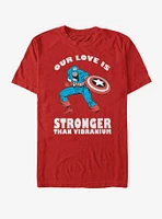 Marvel Captain America Strong Love Valentine T-Shirt