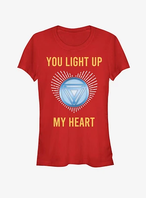 Marvel Ironman Light Up My Heart Girls T-Shirt