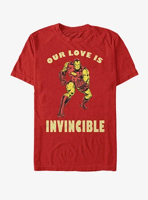 Marvel Ironman Our Love Is Invincible Valentine T-Shirt