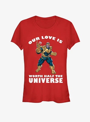 Marvel Thanos Universal Love Valentine Girls T-Shirt