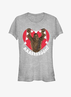 Star Wars Chewie Valentine Hearts Girls T-Shirt