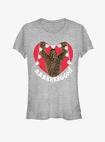 Star Wars Chewie Valentine Hearts Girls T-Shirt