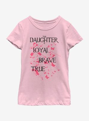 Disney Mulan Loyal Brave And True Youth Girls T-Shirt