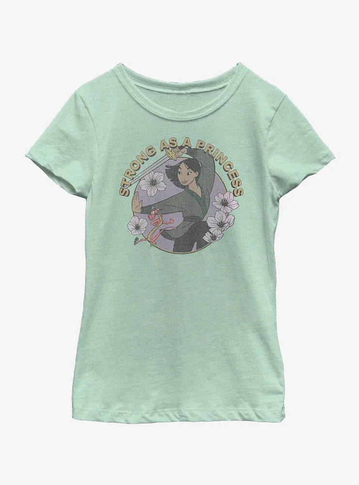 Disney Mulan Strong As A Princess Youth Girls T-Shirt