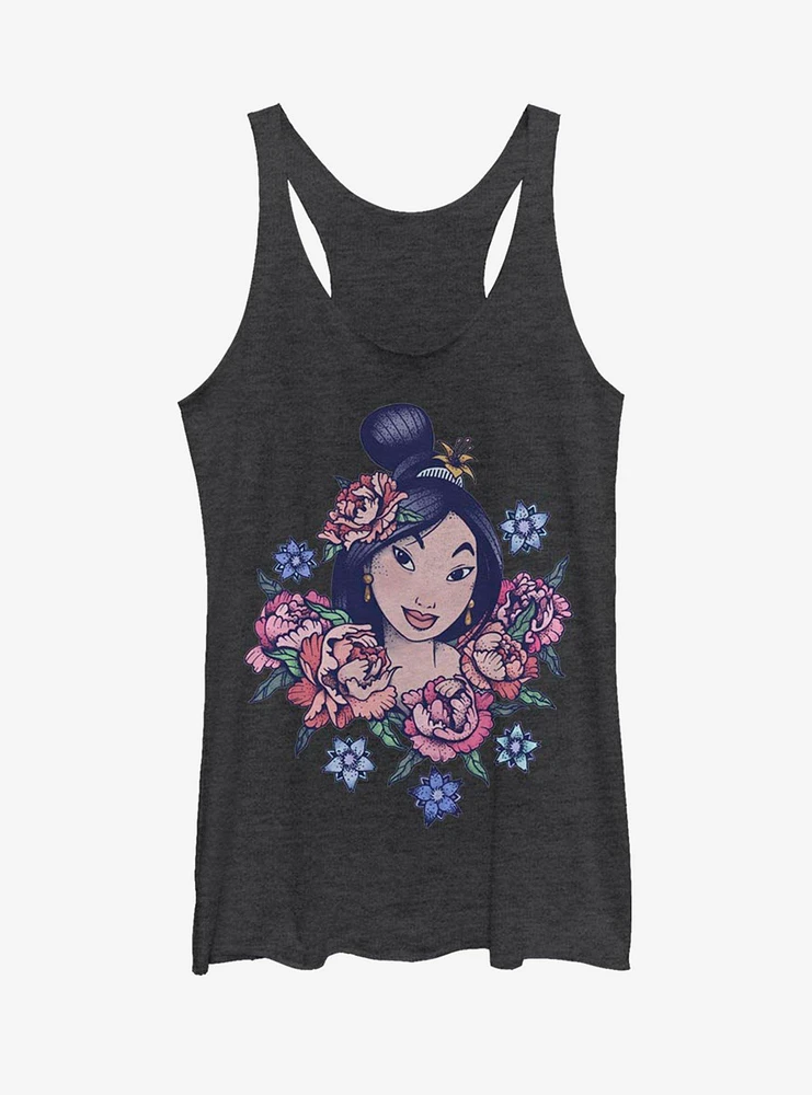 Disney Mulan Floral Portrait Girls Tank