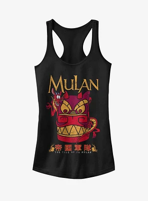 Disney Mulan Mushu Stone Dragon Head Girls Tank
