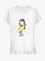 Disney Mulan And Mushu Watercolor Girls T-Shirt