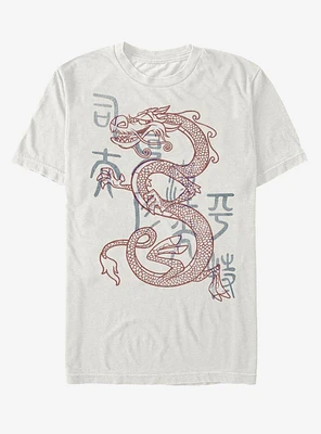 Disney Mulan Mushu Dragon Outline T-Shirt