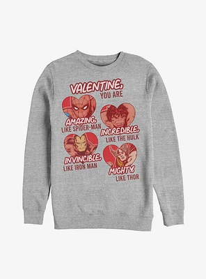 Marvel Avengers Valentine You Are Sweatshirt