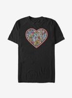 Marvel Avengers Comic Heart T-Shirt