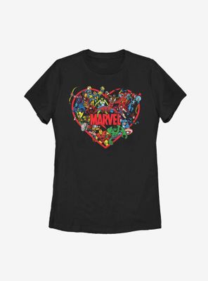 Marvel Avengers Hero Heart Womens T-Shirt