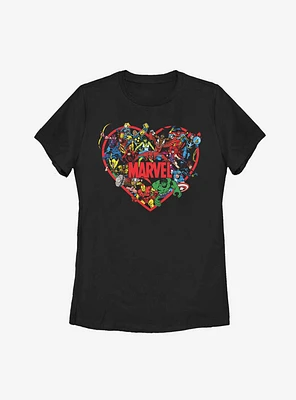Marvel Avengers Hero Heart Womens T-Shirt