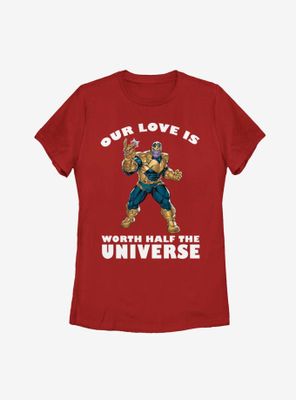Marvel Avengers Thanos Universal Love Womens T-Shirt