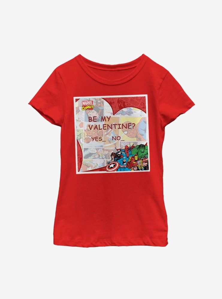 Marvel Avengers Valentine Youth Girls T-Shirt