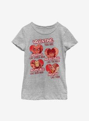 Marvel Avengers Valentine You Are Youth Girls T-Shirt