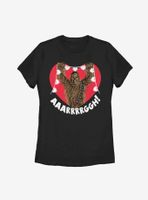 Star Wars Chewie Crafting Hearts Womens T-Shirt