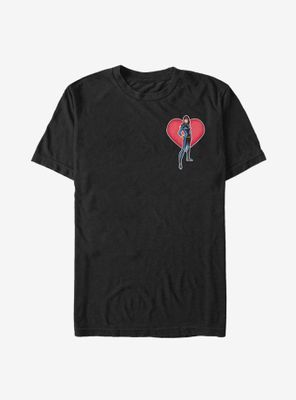 Marvel Black Widow Heart T-Shirt