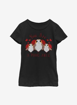 Star Wars A-Porg-Able Youth Girls T-Shirt