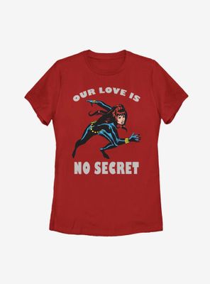 Marvel Black Widow No Secret Love Womens T-Shirt