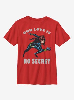 Marvel Black Widow No Secret Love Youth T-Shirt