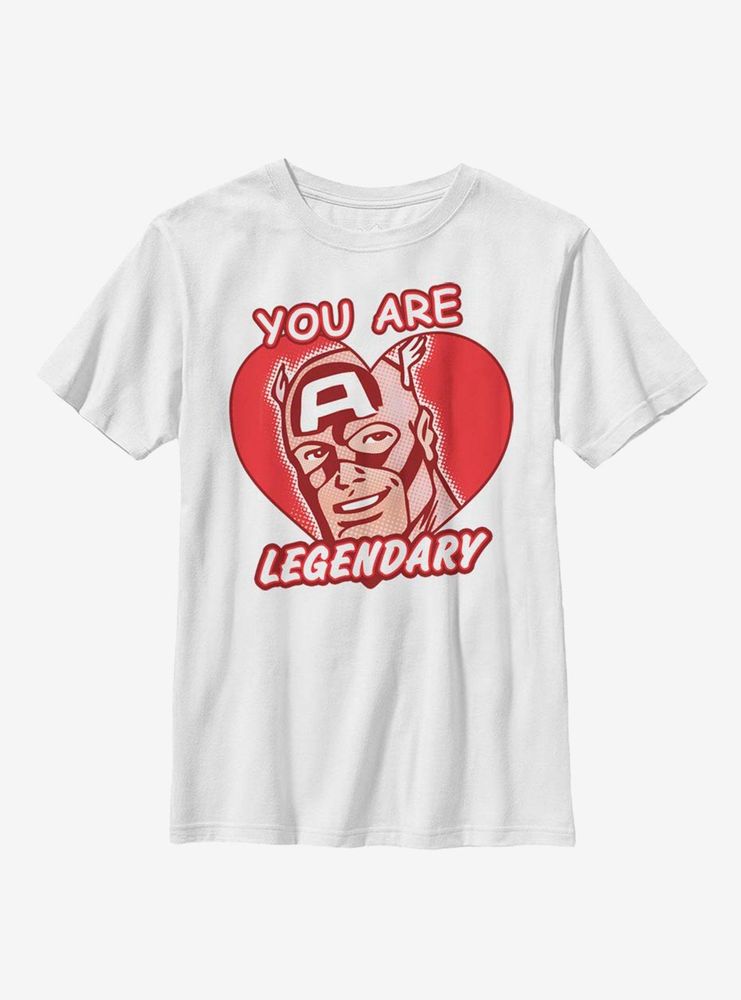 Marvel Captain America Legendary Heart Youth T-Shirt