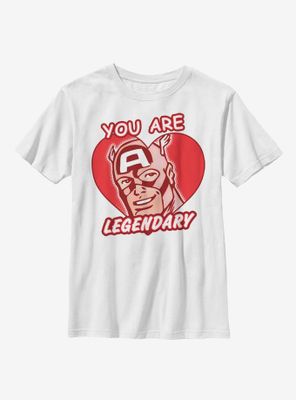 Marvel Captain America Legendary Heart Youth T-Shirt