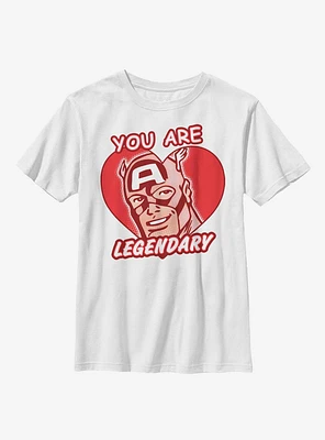 Marvel Captain America Legendary Heart Youth T-Shirt