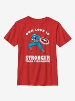 Marvel Captain America Strong Love Youth T-Shirt