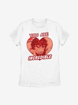 Marvel Hulk Incredible Heart Womens T-Shirt