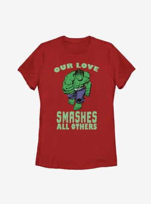 Marvel Hulk Smashing Love Womens T-Shirt