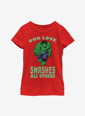 Marvel Hulk Smashing Love Youth Girls T-Shirt