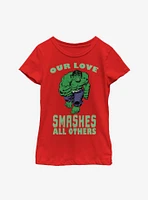 Marvel Hulk Smashing Love Youth Girls T-Shirt