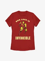 Marvel Iron Man Invincible Love Womens T-Shirt