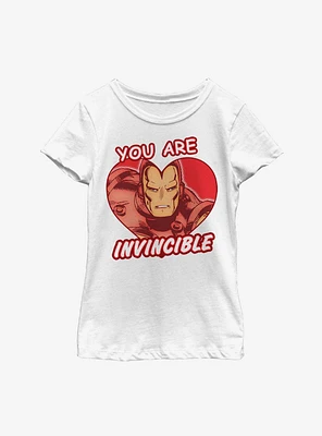 Marvel Iron Man Invincible Heart Youth Girls T-Shirt