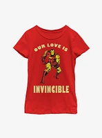 Marvel Iron Man Invincible Love Youth Girls T-Shirt