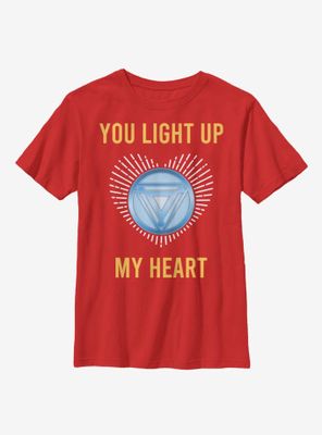 Marvel Iron Man Light Up My Heart Youth T-Shirt