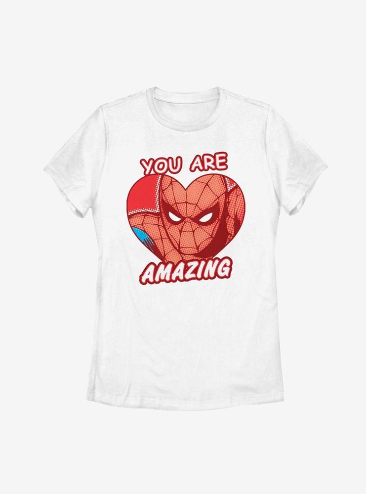 Marvel Spider-Man Amazing Heart Womens T-Shirt