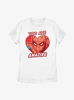 Marvel Spider-Man Amazing Heart Womens T-Shirt