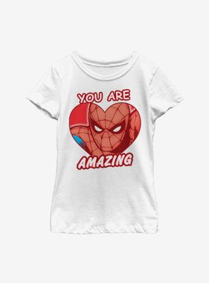 Marvel Spider-Man Amazing Heart Youth Girls T-Shirt