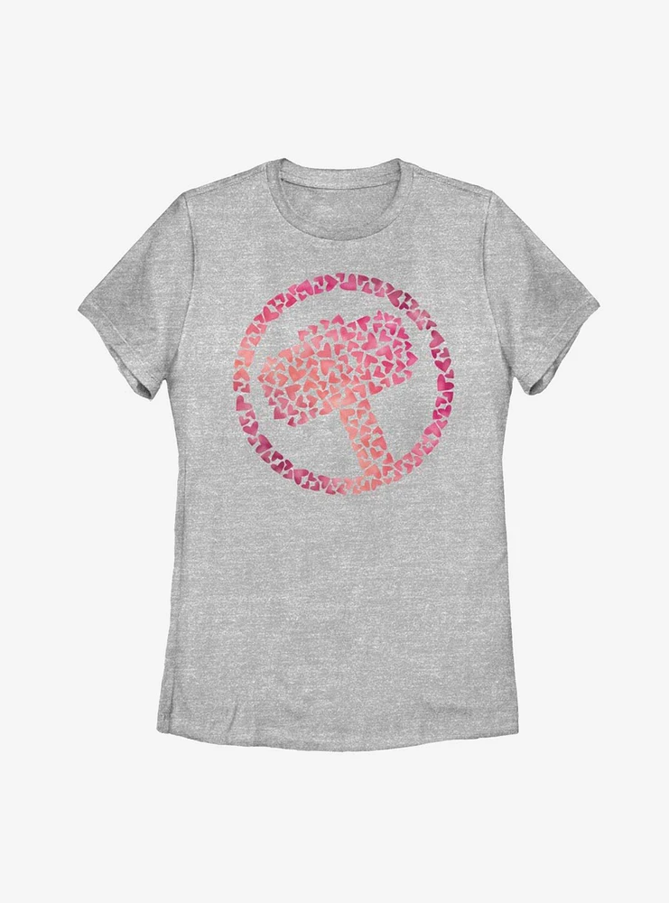 Marvel Thor Heart Hammer Womens T-Shirt
