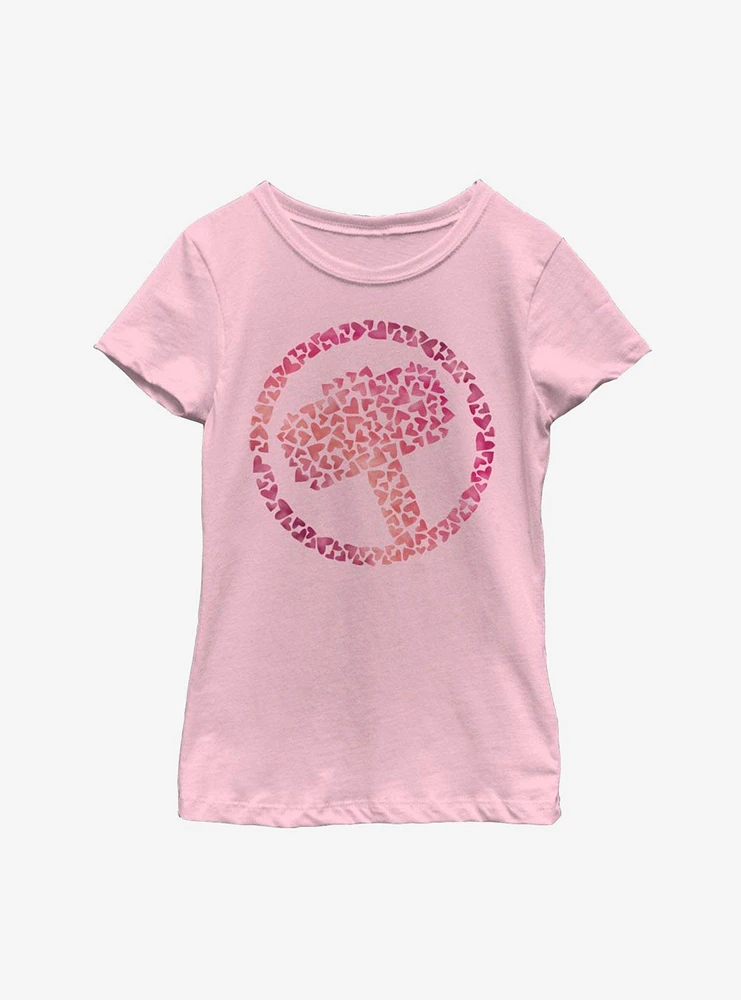 Marvel Thor Heart Hammer Youth Girls T-Shirt