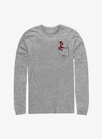 Disney Mulan Mushu And Cri-Kee Faux Pocket Long-Sleeve T-Shirt
