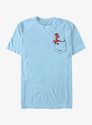 Disney Mulan Mushu And Cri-Kee Faux Pocket T-Shirt