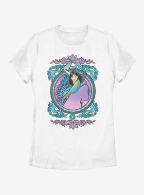 Disney Mulan Stained Glass Womens T-Shirt