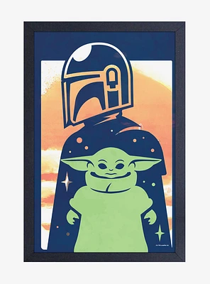 Star Wars The Mandalorian The Child Vector Framed Poster