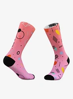 80s Neon And Ice Cream Crew Socks 2 Pair