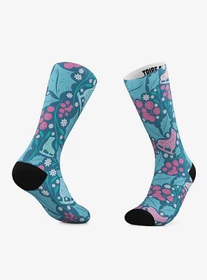 Winter Skater And Wintery Awesomeness Crew Socks 2 Pair